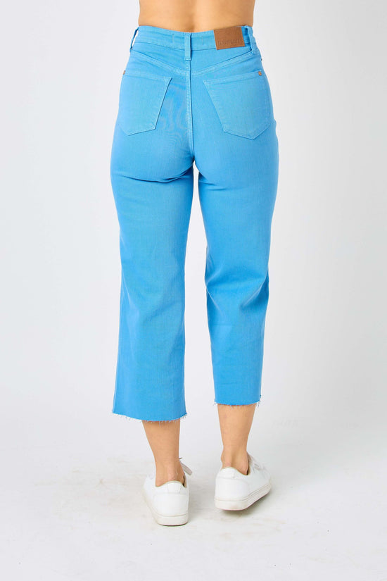 Judy Blue High Waist Garment Dyed Wide Leg Crop * FINAL SALE*
