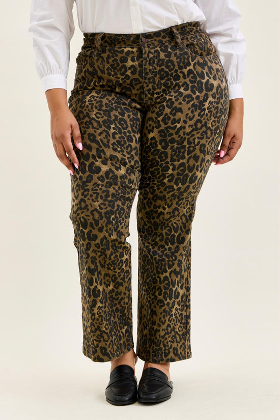 Judy Blue HW Bootcut Leopard Print