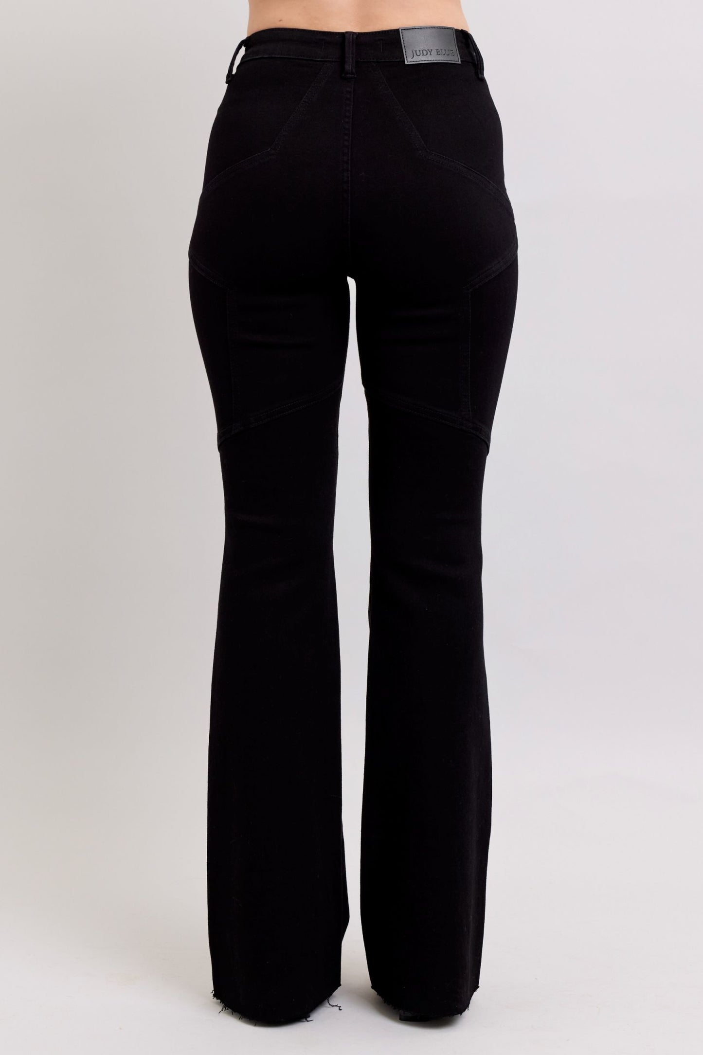 High Waist Star Seam Detail Flare