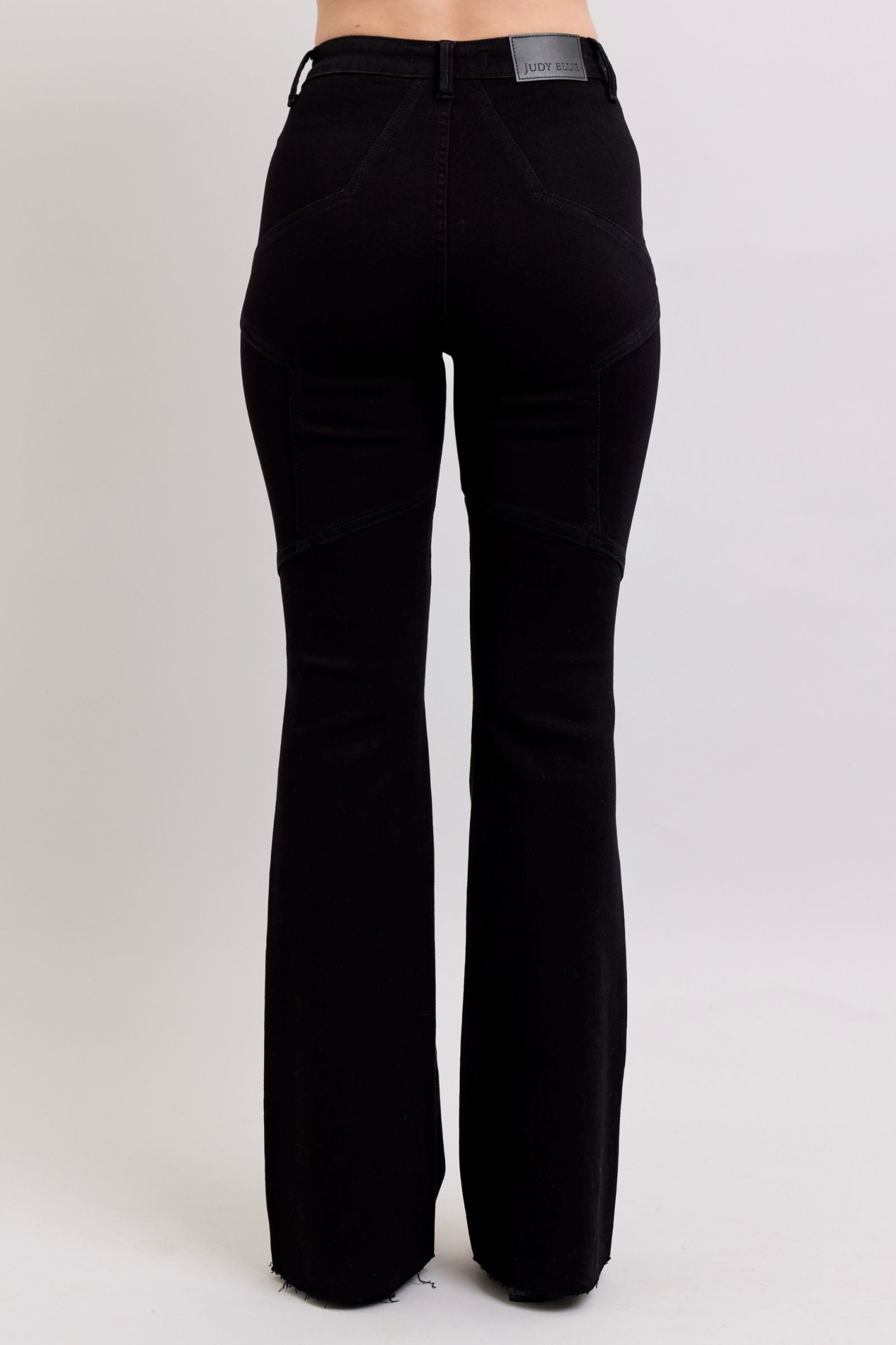 High Waist Star Seam Detail Flare