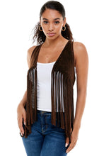 Load image into Gallery viewer, Mineral Washed Long Fringe Vest
