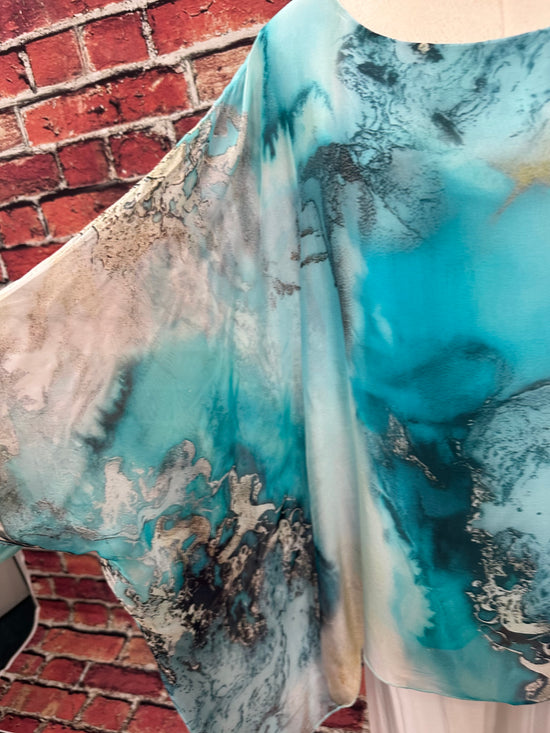 Poncho Silk Top