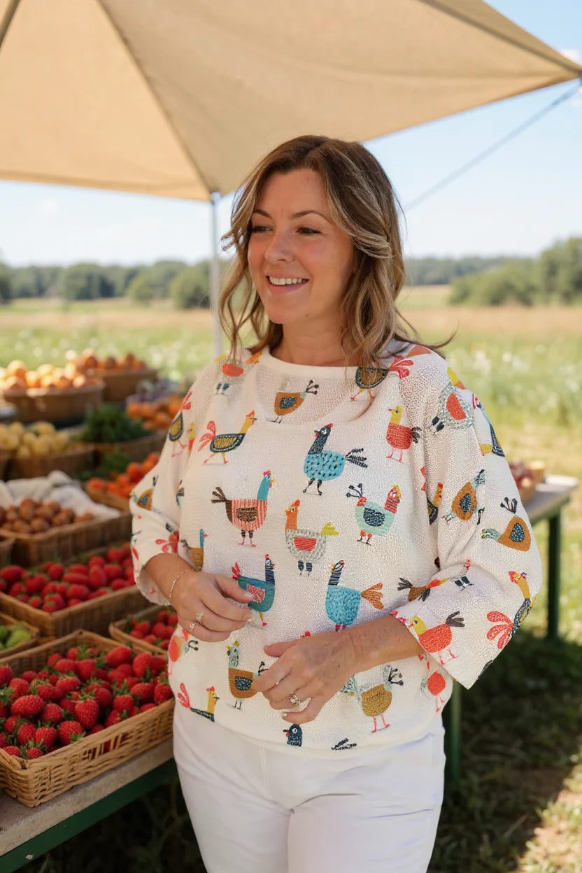 Whimsical World Italian Art Blouse