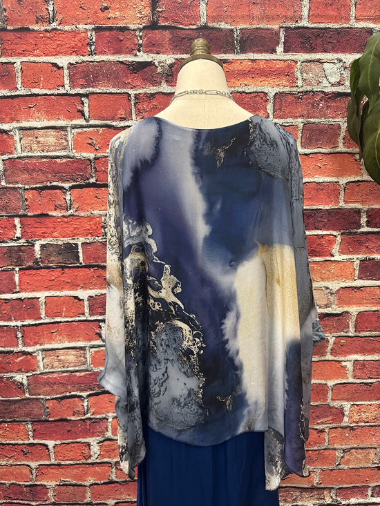 Poncho Silk Top