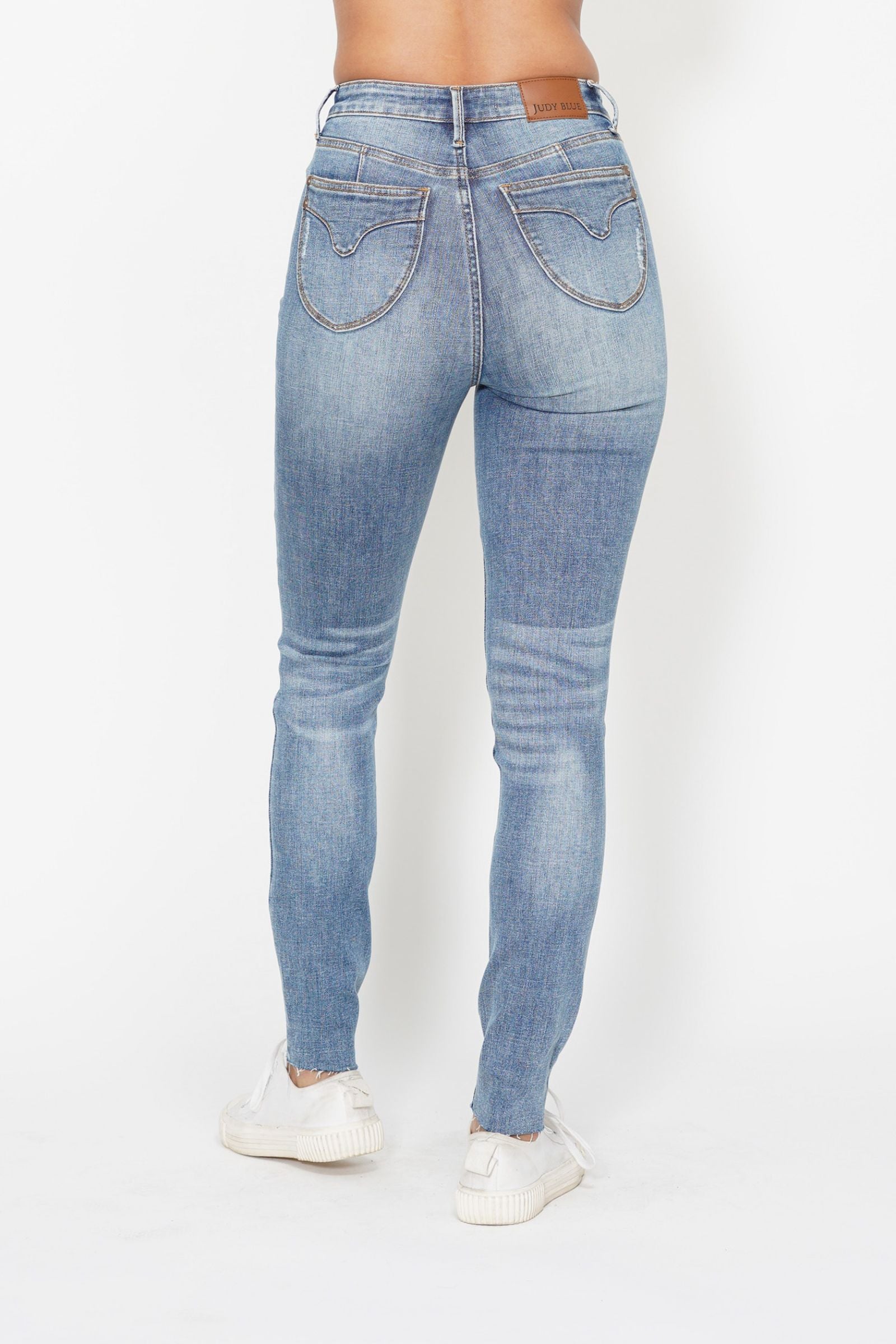 Judy Blue High Waisted Tummy Control Vintage Shield Pockets Skinny *FINAL SALE*