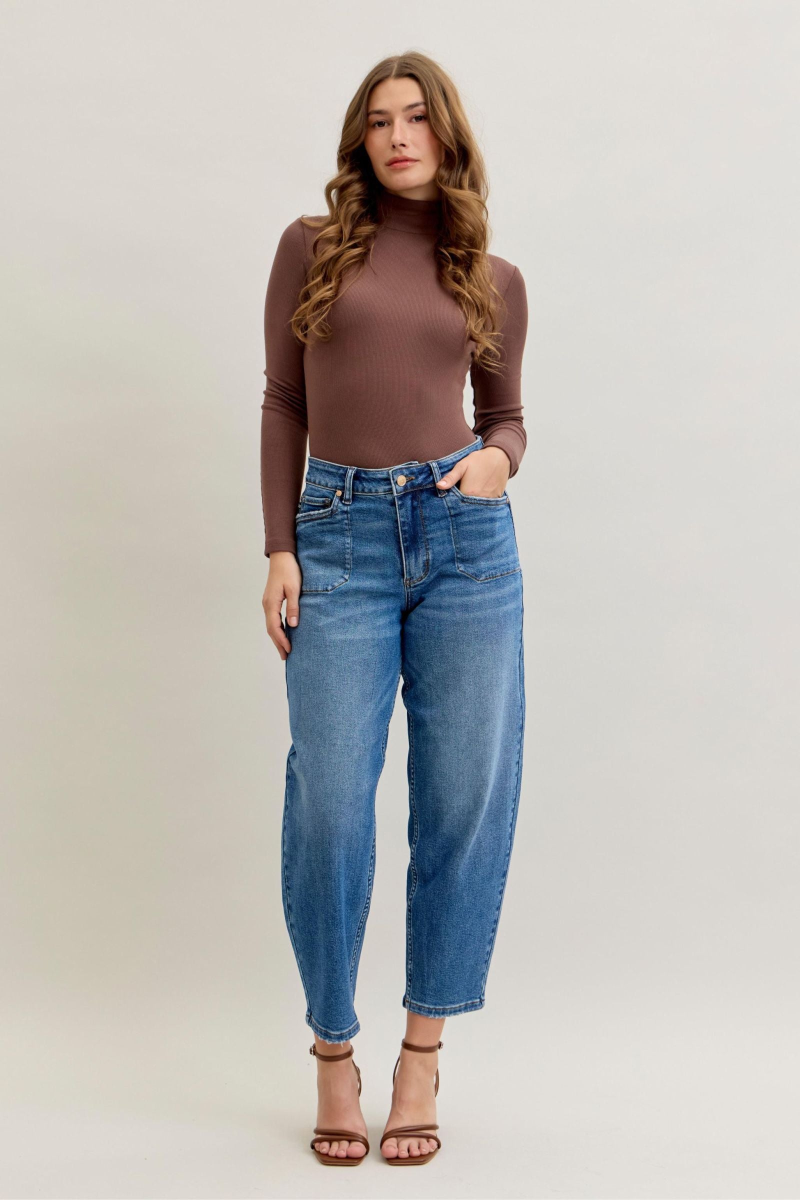 Judy Blue HW Soft Barrel Stitch Thru Pocket