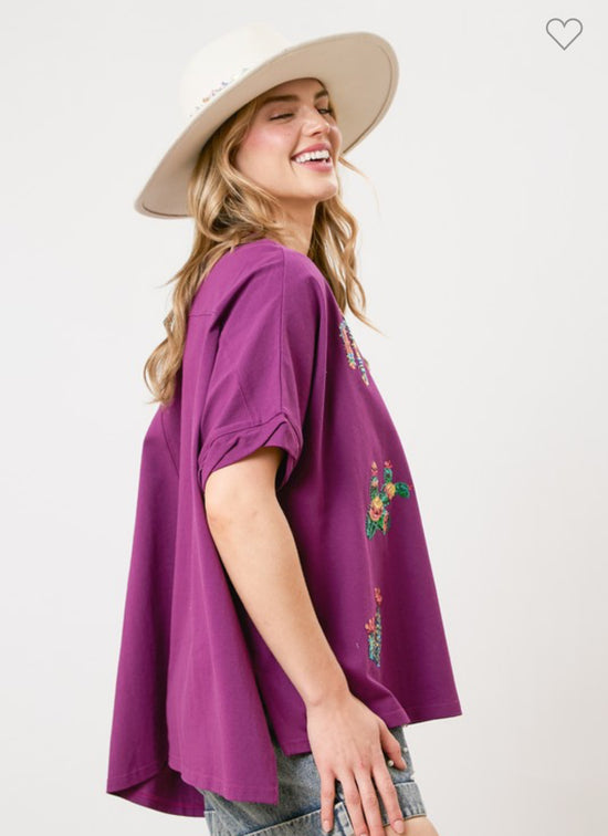 Colorful Cactus Top *FINAL SALE*