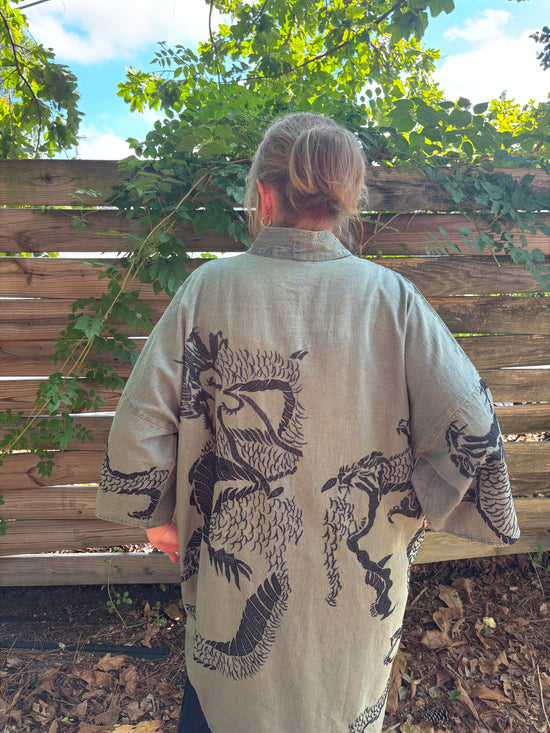 Dragon Printed Kimono