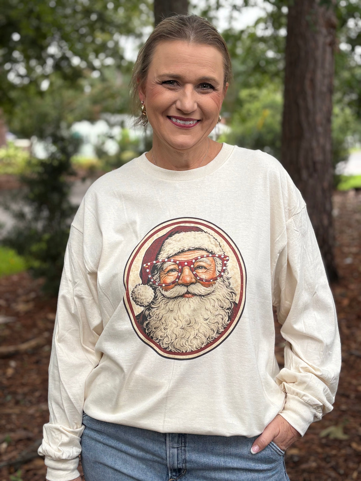 Santa Sparkle Long Sleeve Tee