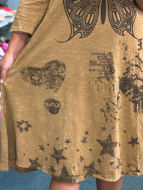 Vintage Butterfly Maxi Dress