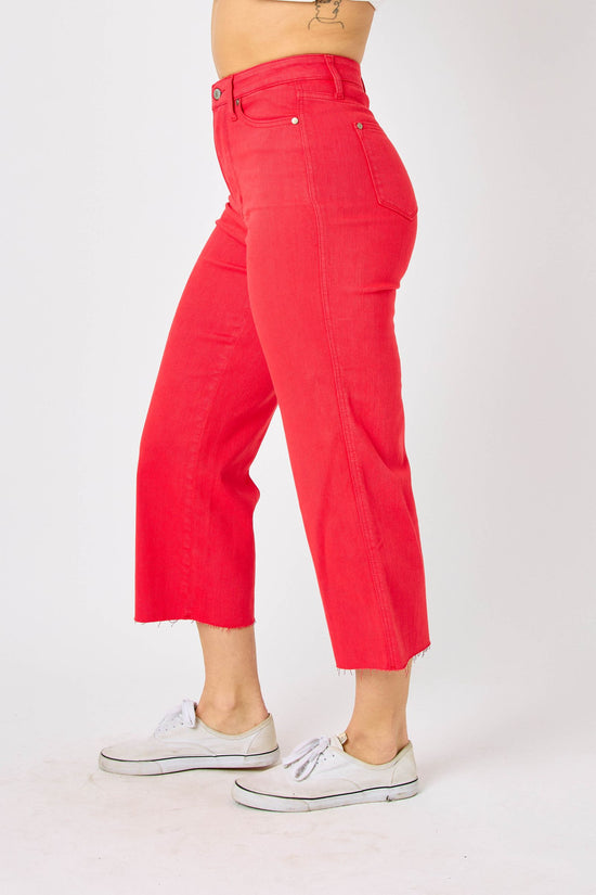 Judy Blue High Waist Garment Dyed Wide Leg Crop * FINAL SALE*