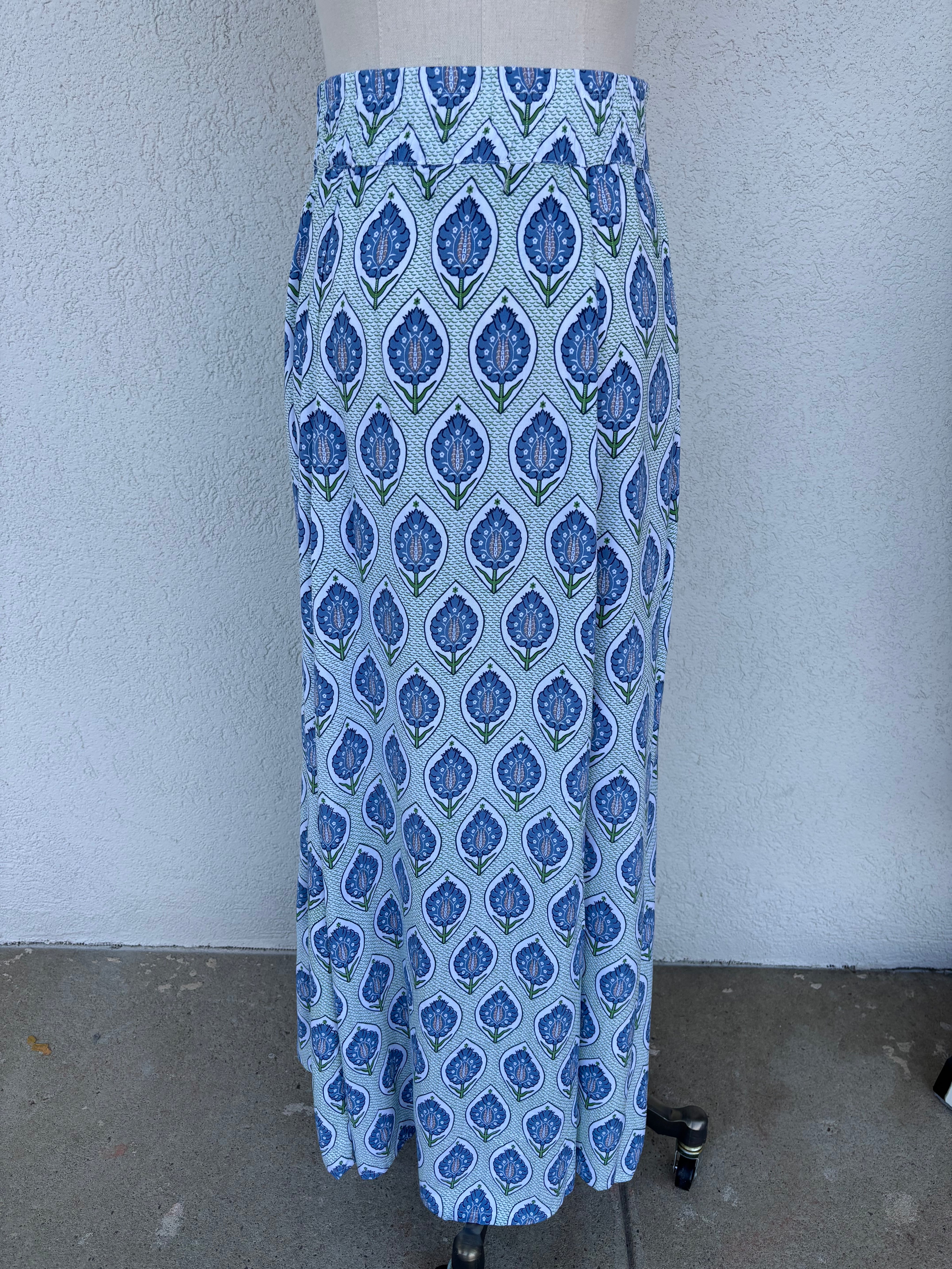 Bluebell Breeze Beaded Button Top