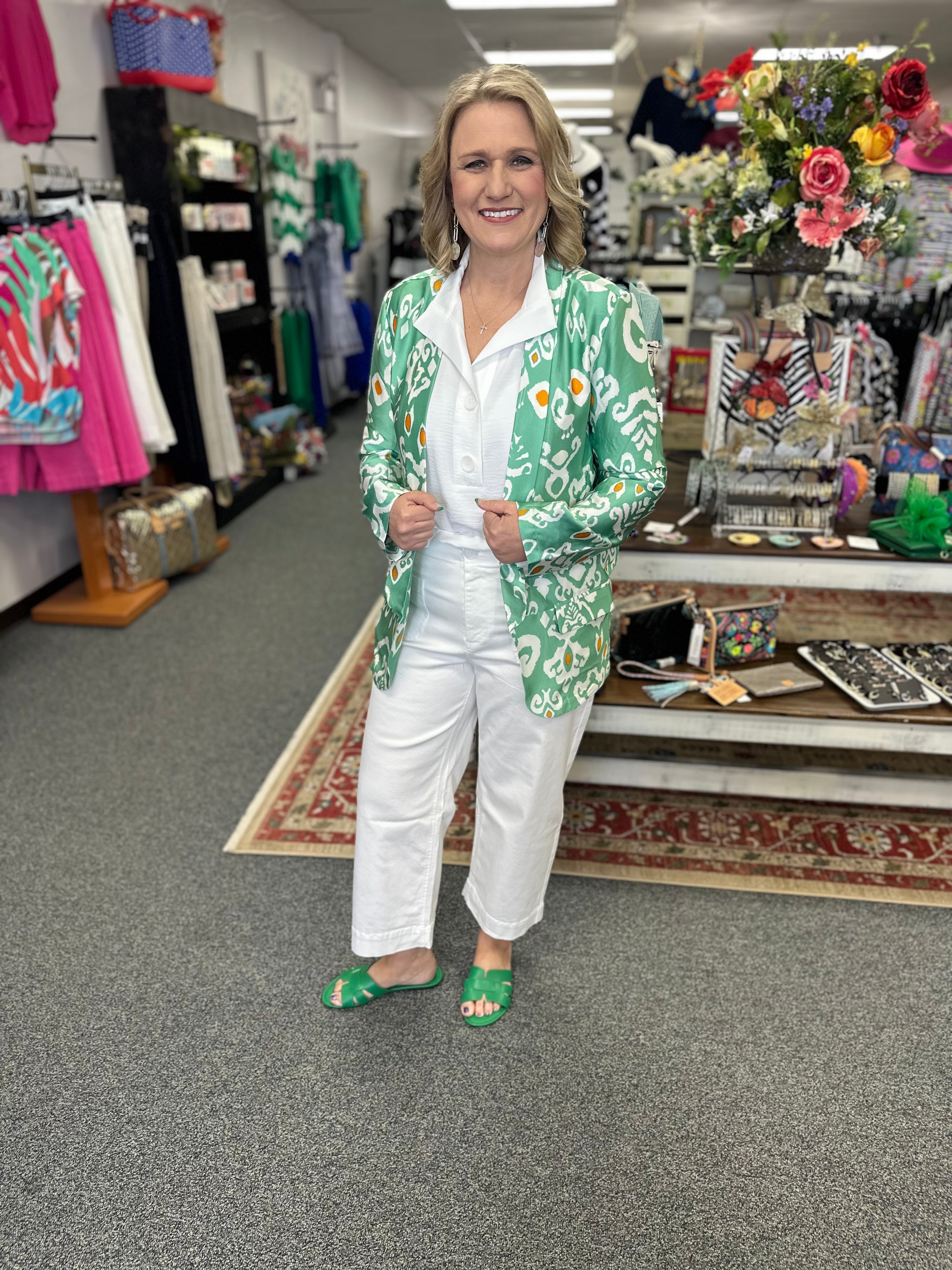 Emerald Ikat Blazer *FINAL SALE*
