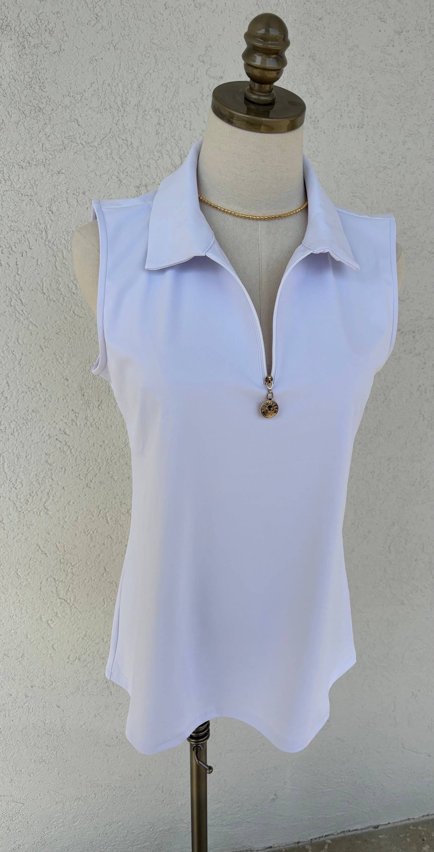 Laurie Half Zip Polo Top