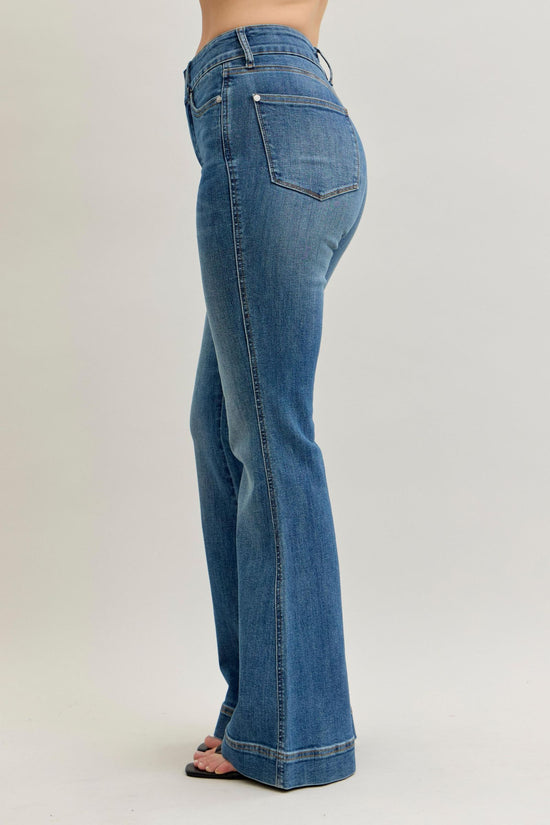 Judy Blue Flare Double Button Waistband