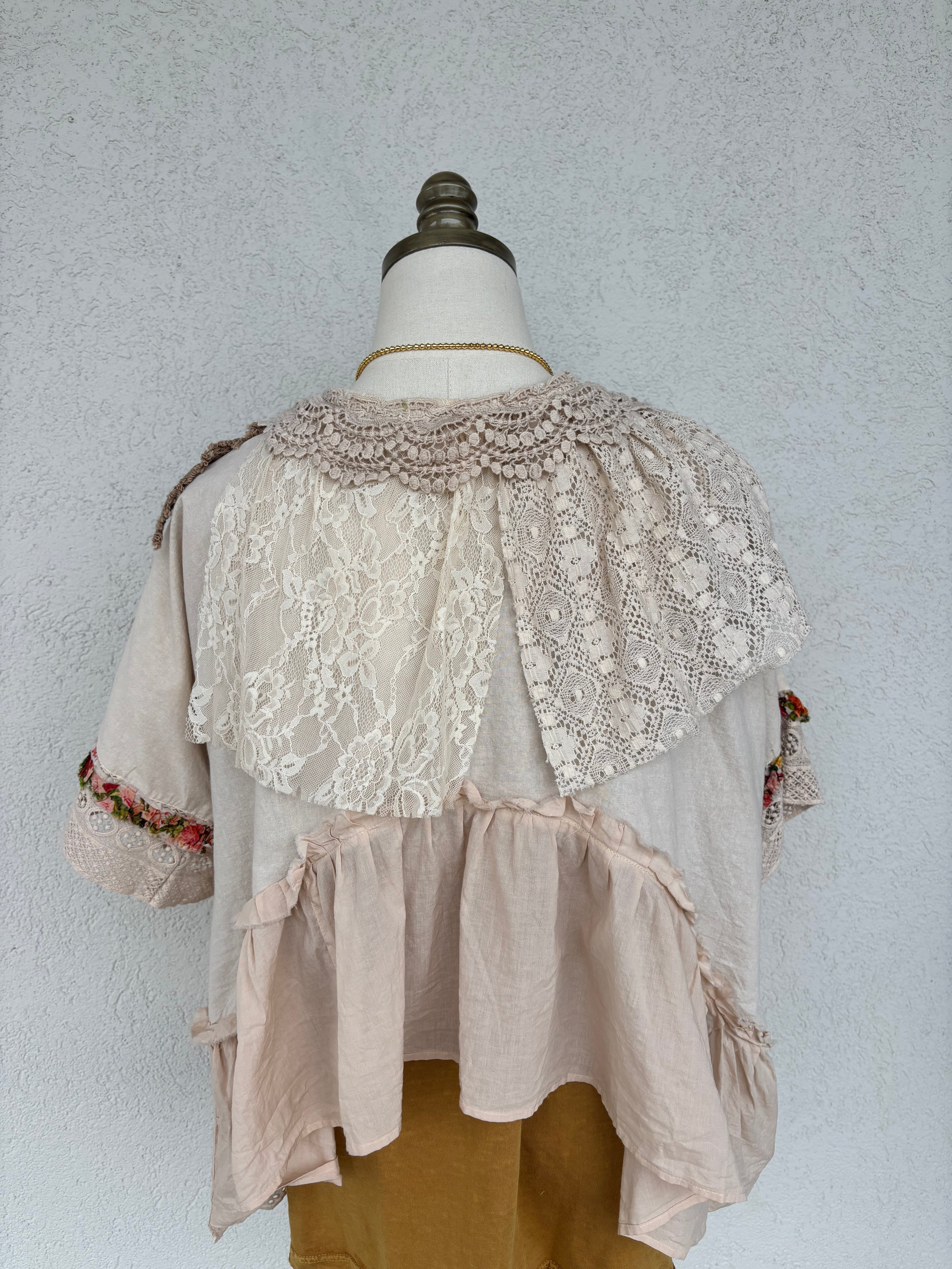 Lace Garden Patchwork Kimono Top