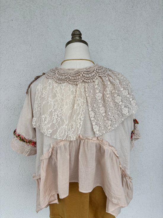 Lace Garden Patchwork Kimono Top