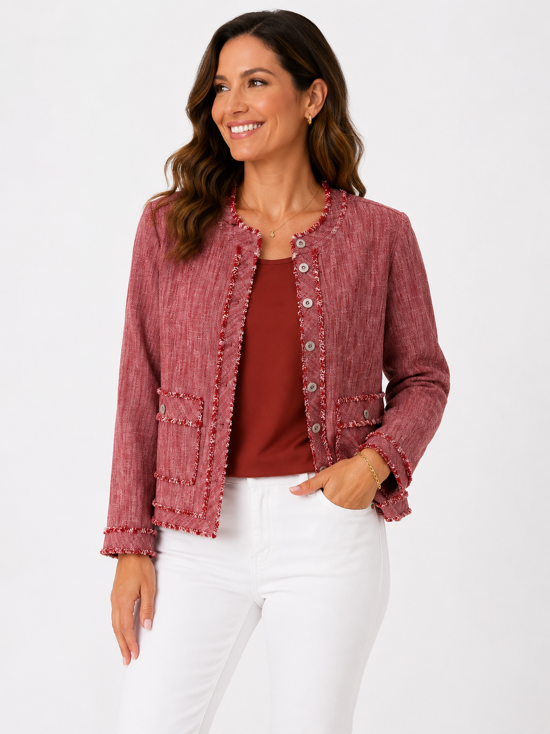 Raw Edge Cotton Jacket