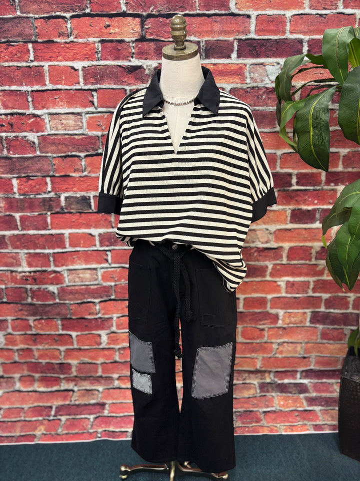 Downtown Patchwork Cotton Pant