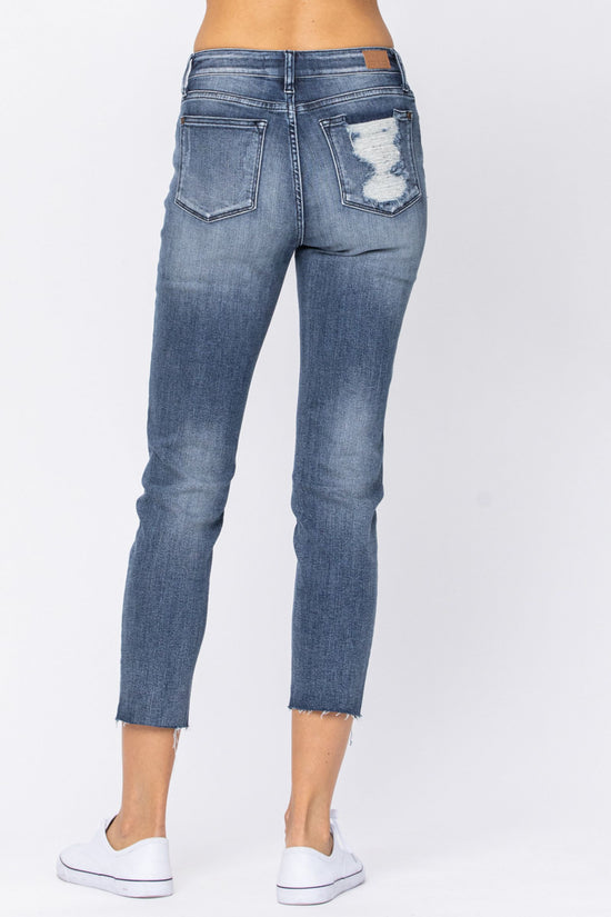 Judy Blue High Rise Raw Hem Relaxed Fit *FINAL SALE*