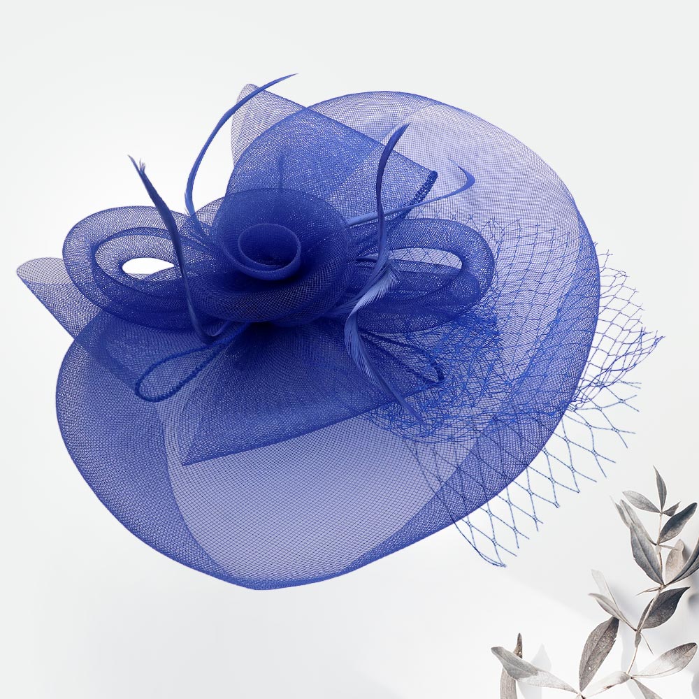 Mesh Flower Feather Fascinator Headband *FINAL SALE*