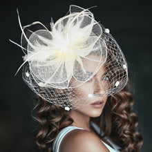 Load image into Gallery viewer, Feather Flower Fascinator Headband *FINAL SALE*
