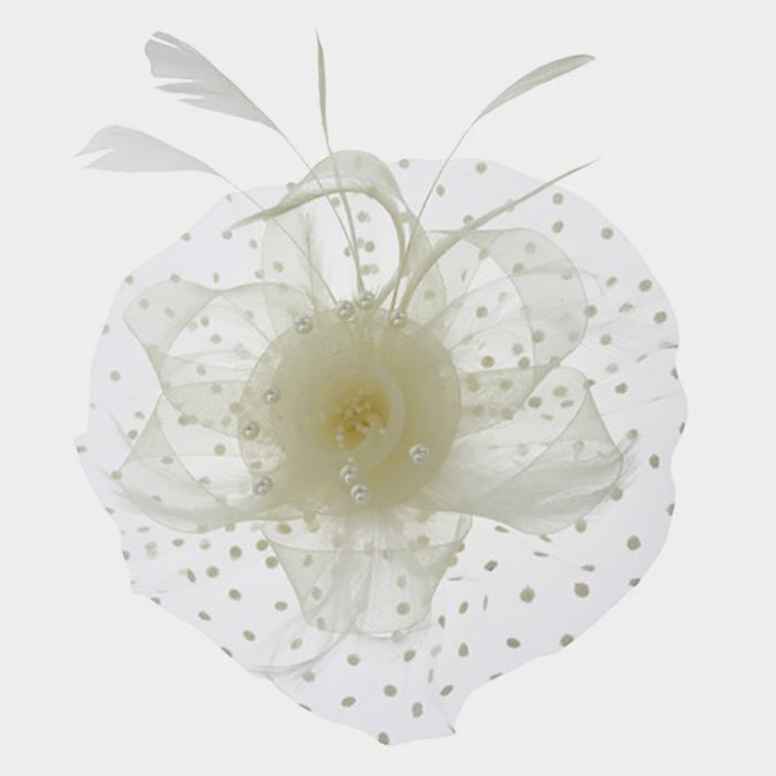 Feather Flower & Leaf Fascinator