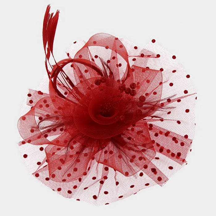 Feather Flower & Leaf Fascinator