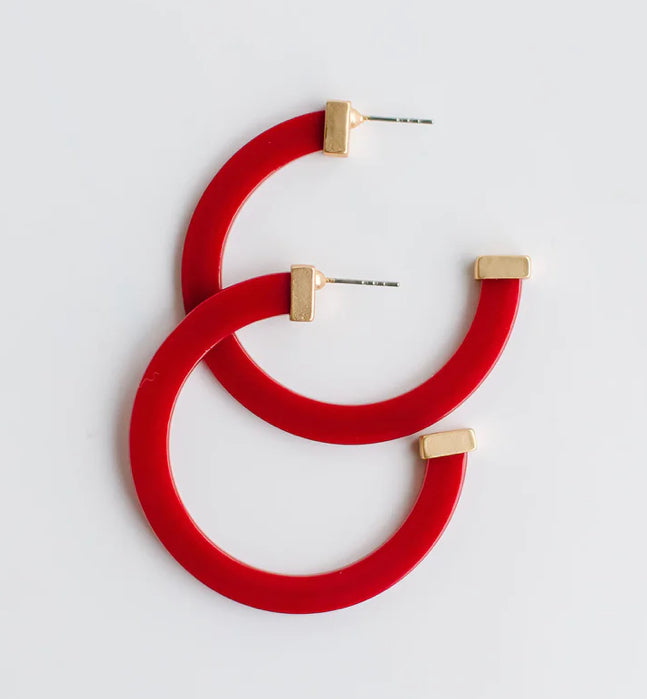Acrylic Hoop Earrings