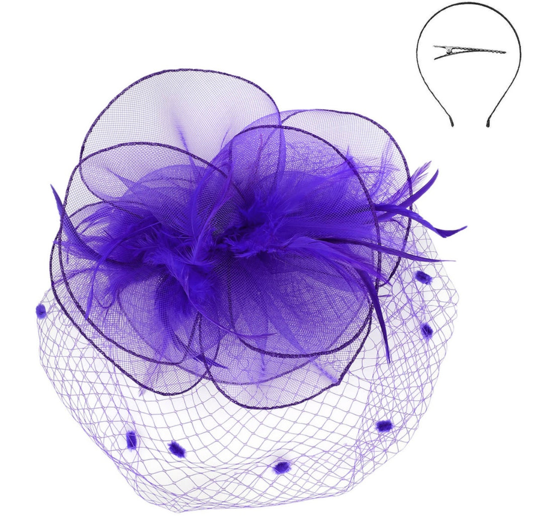 Feather Mesh Net Fascinator
