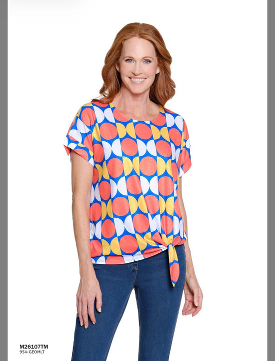 Pop Art Dot Tie-Waist Top *FINAL SALE*