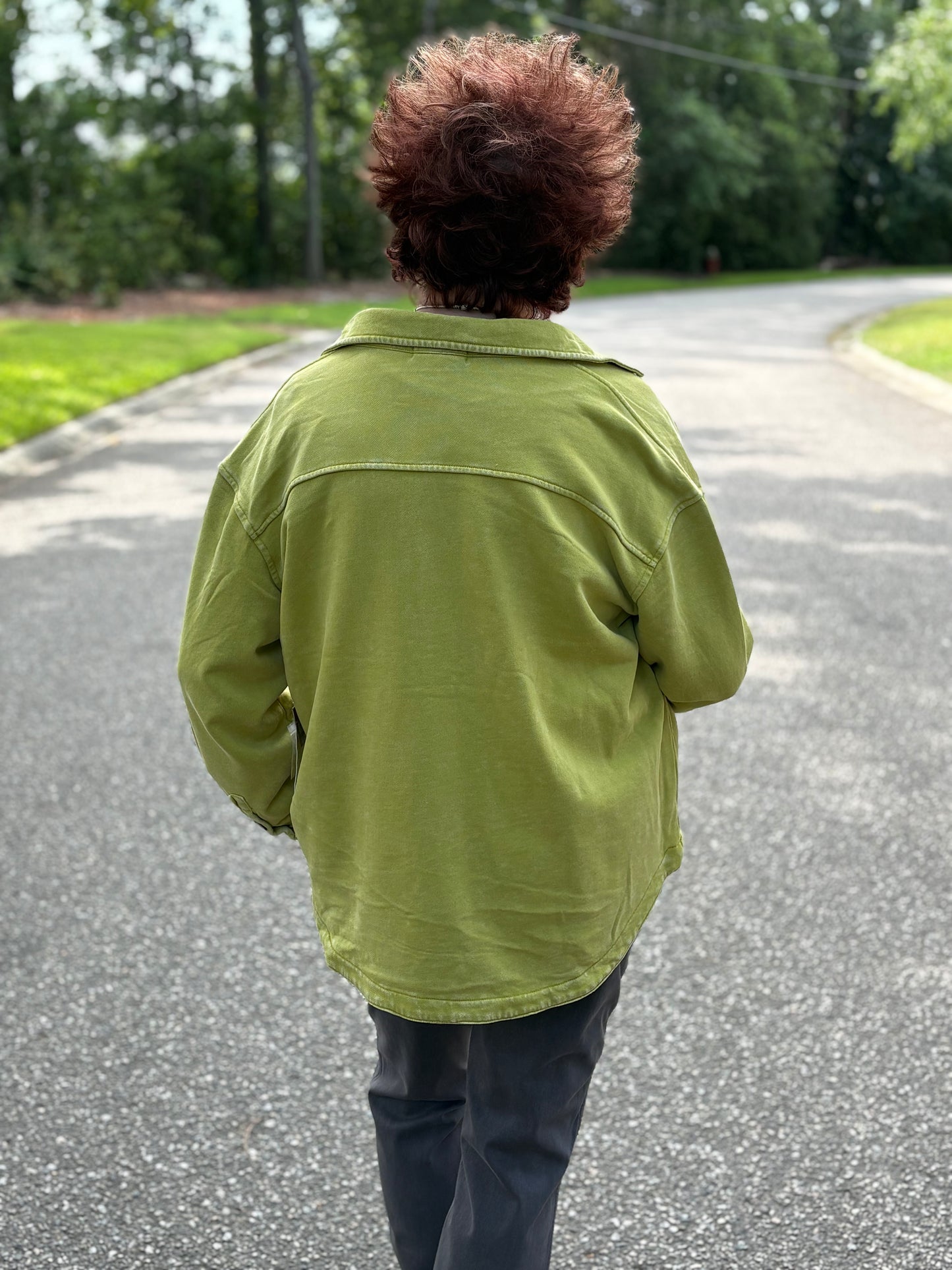 Color Washed Terry Anywhere Shacket