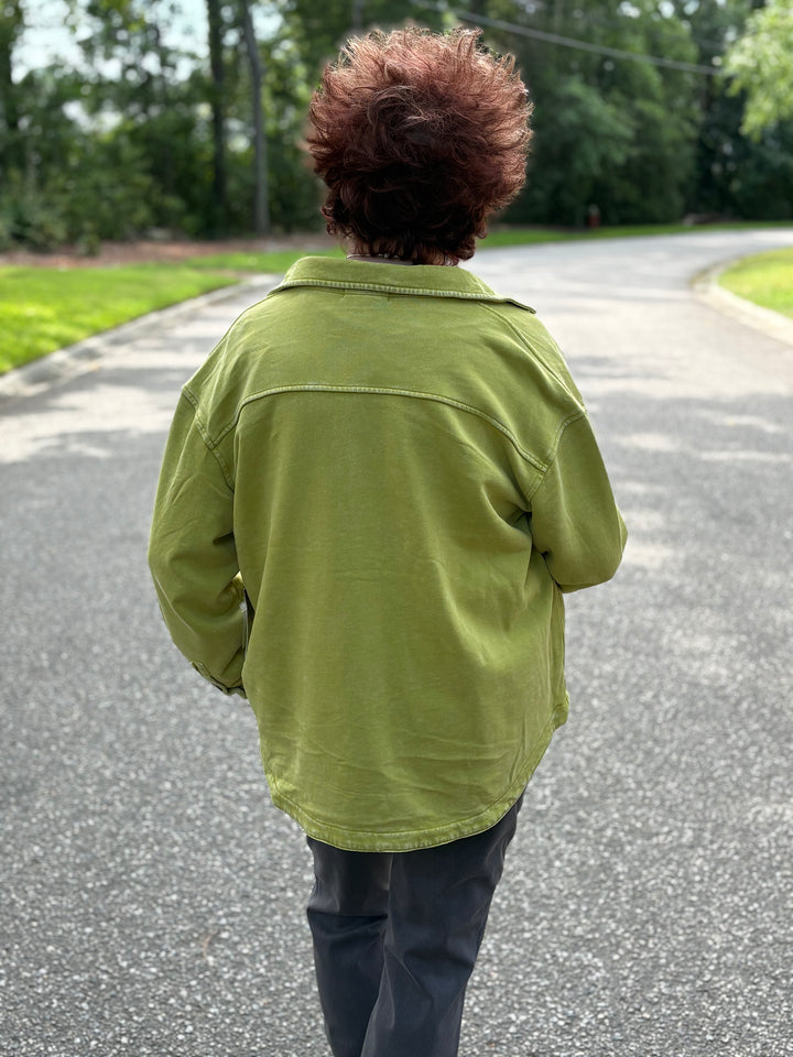 Color Washed Terry Anywhere Shacket