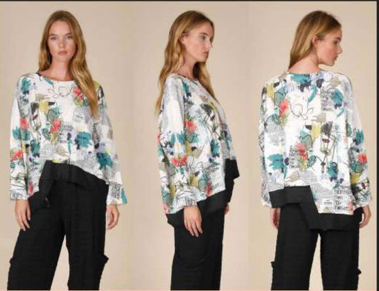 Abstract Ease Dolman Pullover