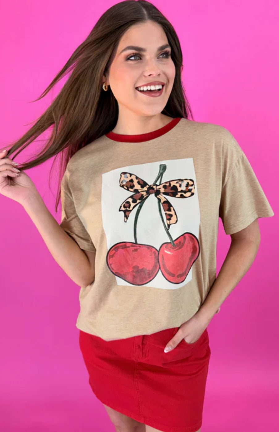 Cherry Sweet Oversized Tee**FINAL SALE*