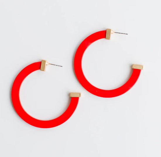 Acrylic Hoop Earrings