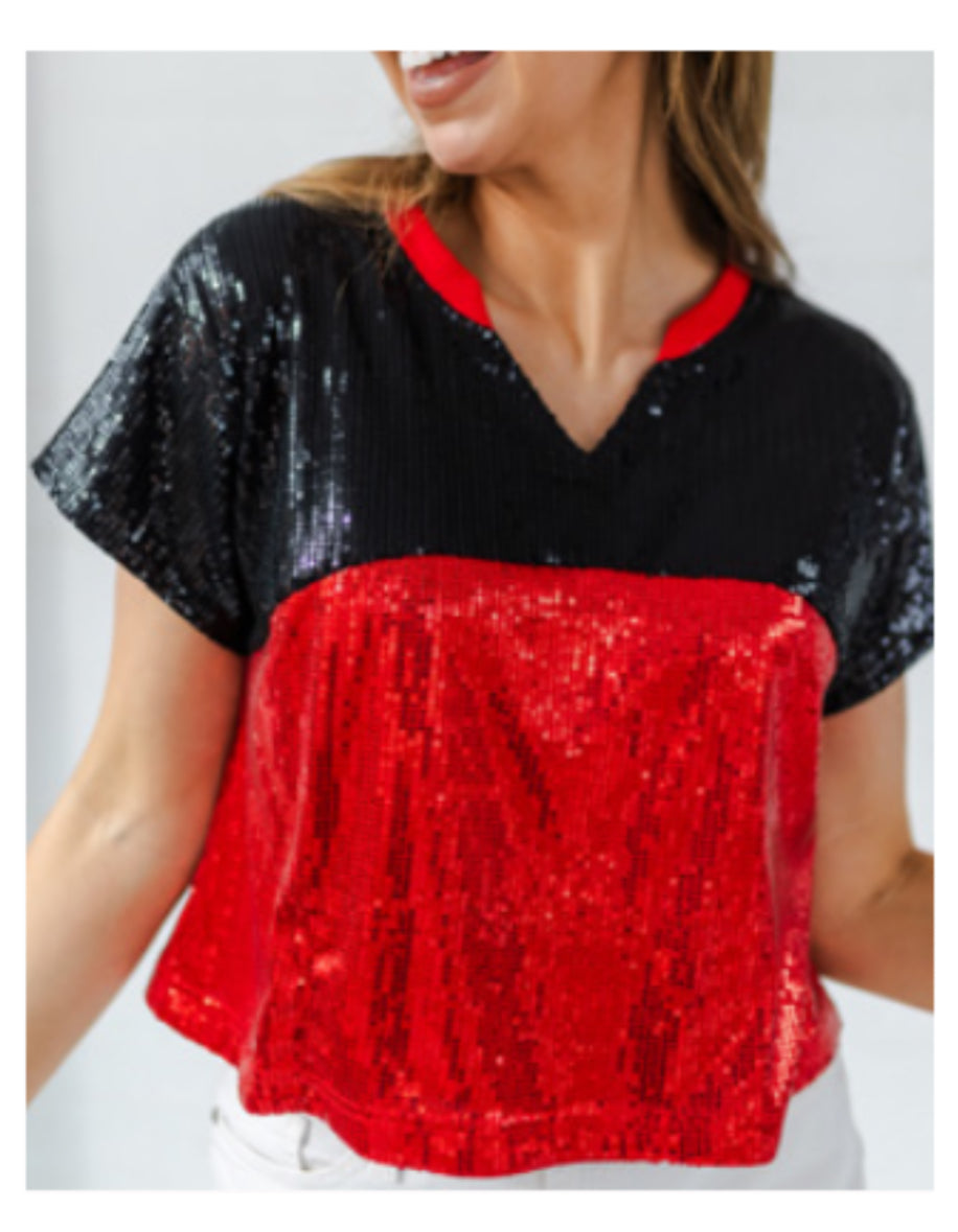 Diane Sequin Gameday Top *FINAL SALE*