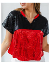 Load image into Gallery viewer, Diane Sequin Gameday Top
