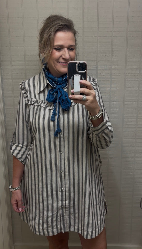 Western Stripe Giddy Up Dress