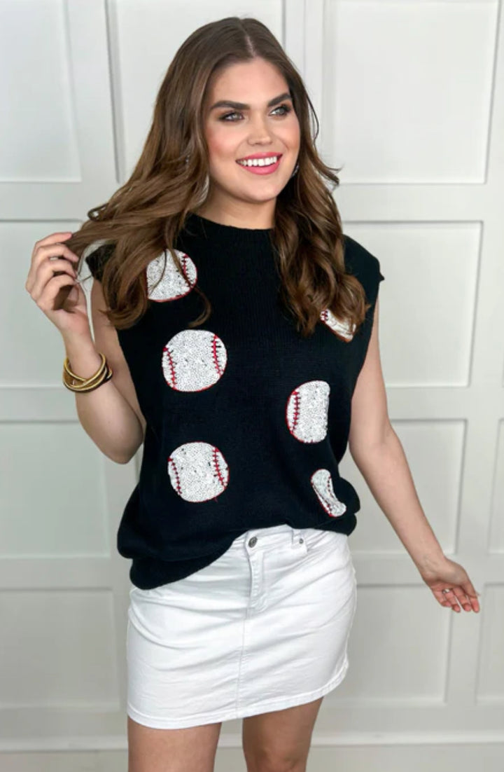Had Me At Baseball Sweater *FINAL SALE*