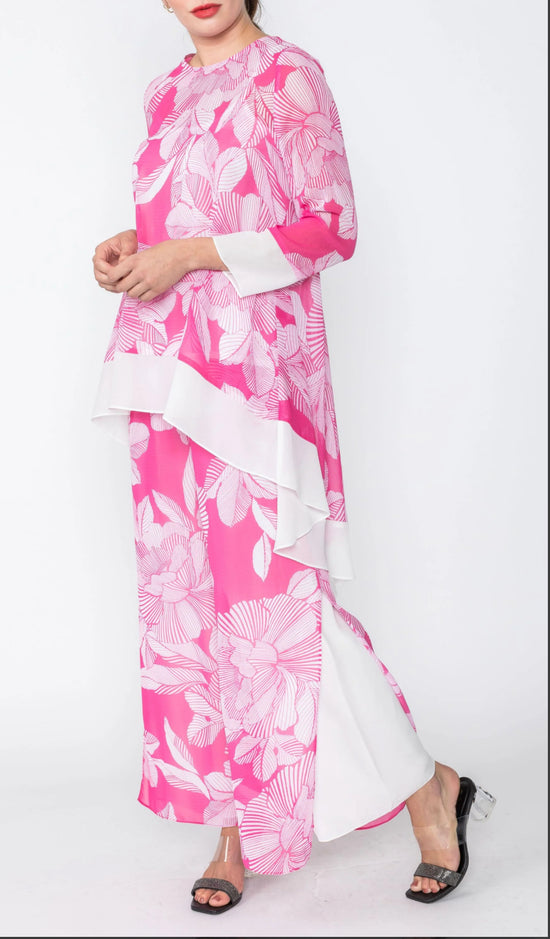 Sky High and Low Chiffon Top