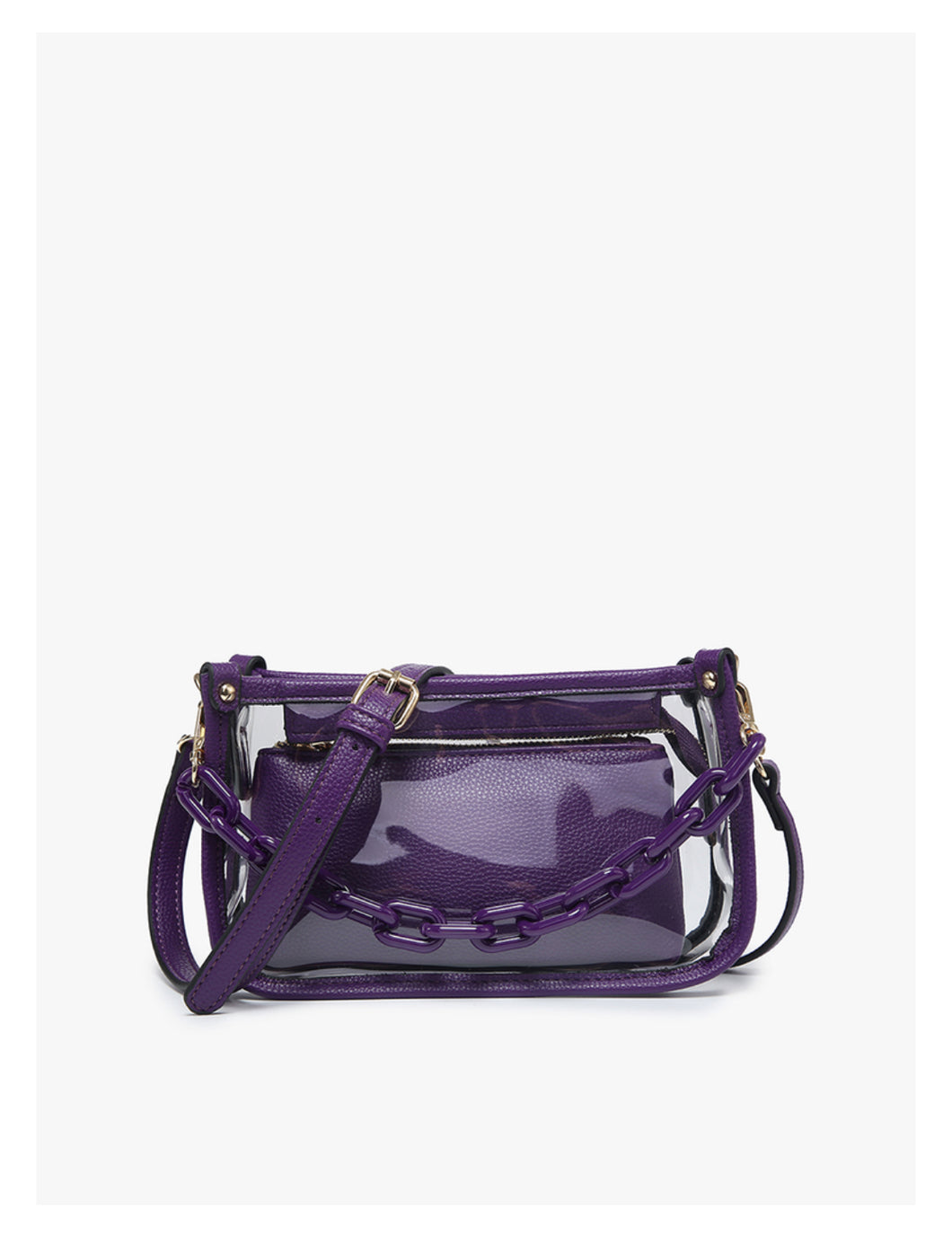 Jessica Clear Crossbody w/ Chain