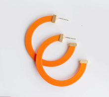 Load image into Gallery viewer, Acrylic Hoop Earrings *FINAL SALE*
