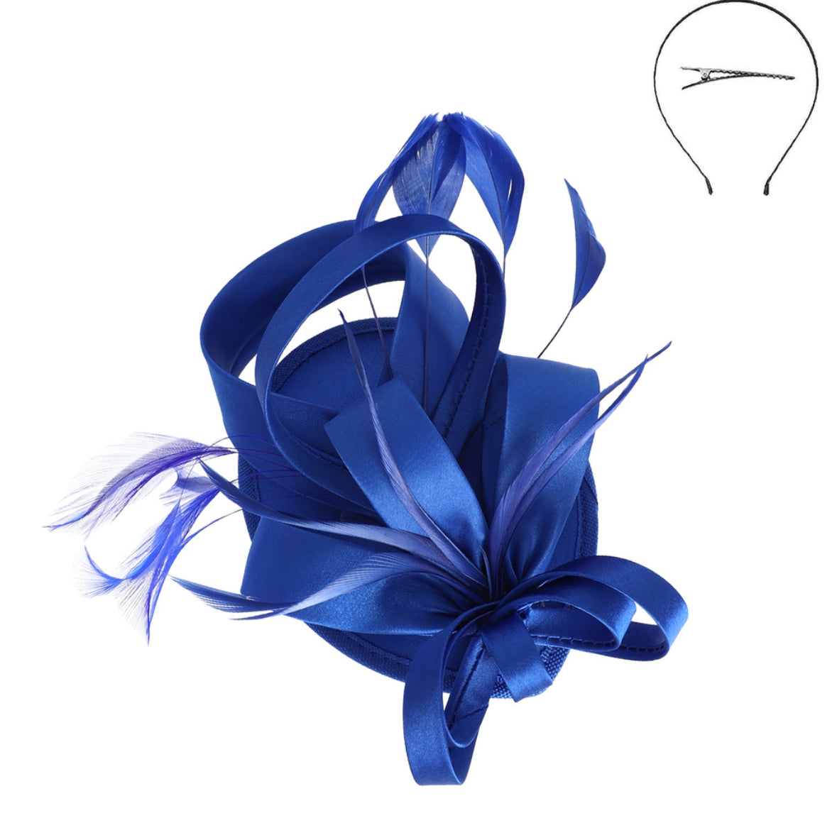 Statement Feather & Ribbon Fascinator
