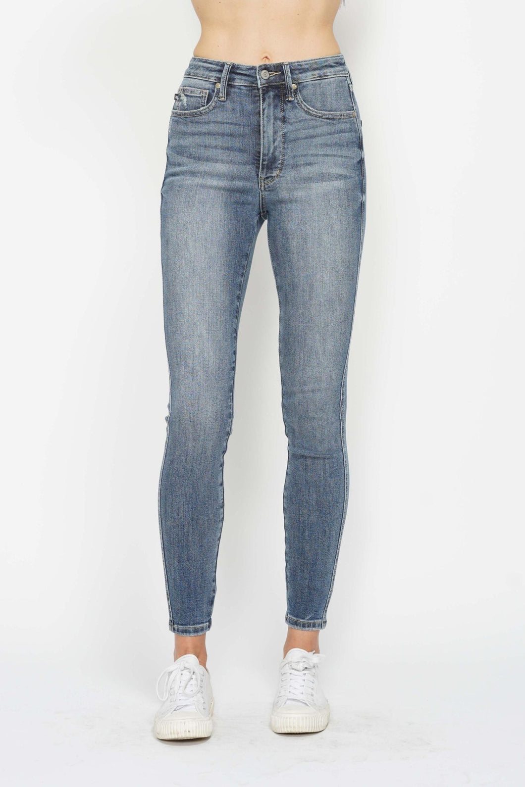 Judy Blue Tummy Control Contrast Wash Skinny