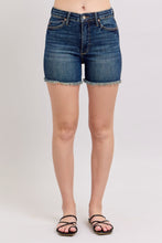 Load image into Gallery viewer, Judy Blue HW Tummy Control Fray Hem &amp; Shield Back Pocket Shorts
