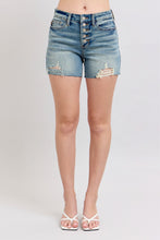 Load image into Gallery viewer, Judy Blue MR Vintage Wash Button-Fly &amp; Destroy Shorts
