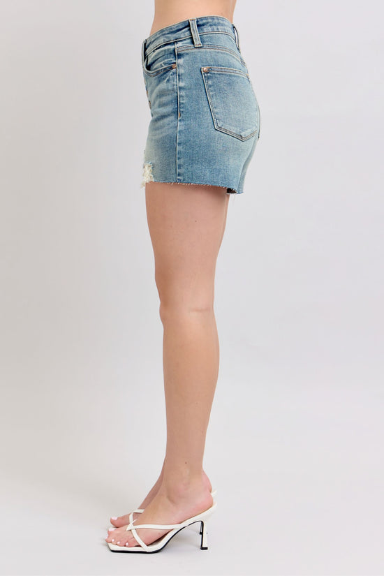 Judy Blue MR Vintage Wash Button-Fly & Destroy Shorts*FINAL SALE*