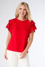 Load image into Gallery viewer, Mandy Cap Sleeve Ruffle Top
