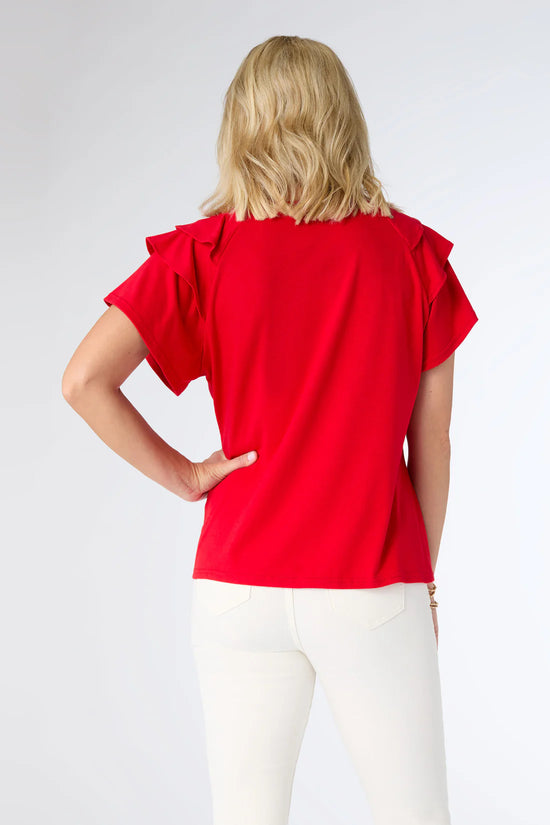 Mandy Cap Sleeve Ruffle Top *FINAL SALE*